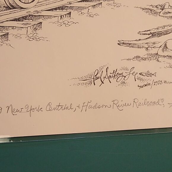 Paul Anthony Lee "The Famous 999" Black and White Steam Locomotive Art Drawing - Picture 5 of 13